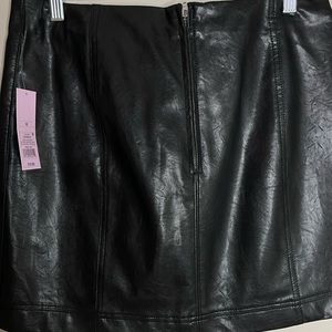 Faux Leather Skirt